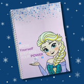 Hand-Colored Disney Princess Elsa Notebook - A4 Diary Book